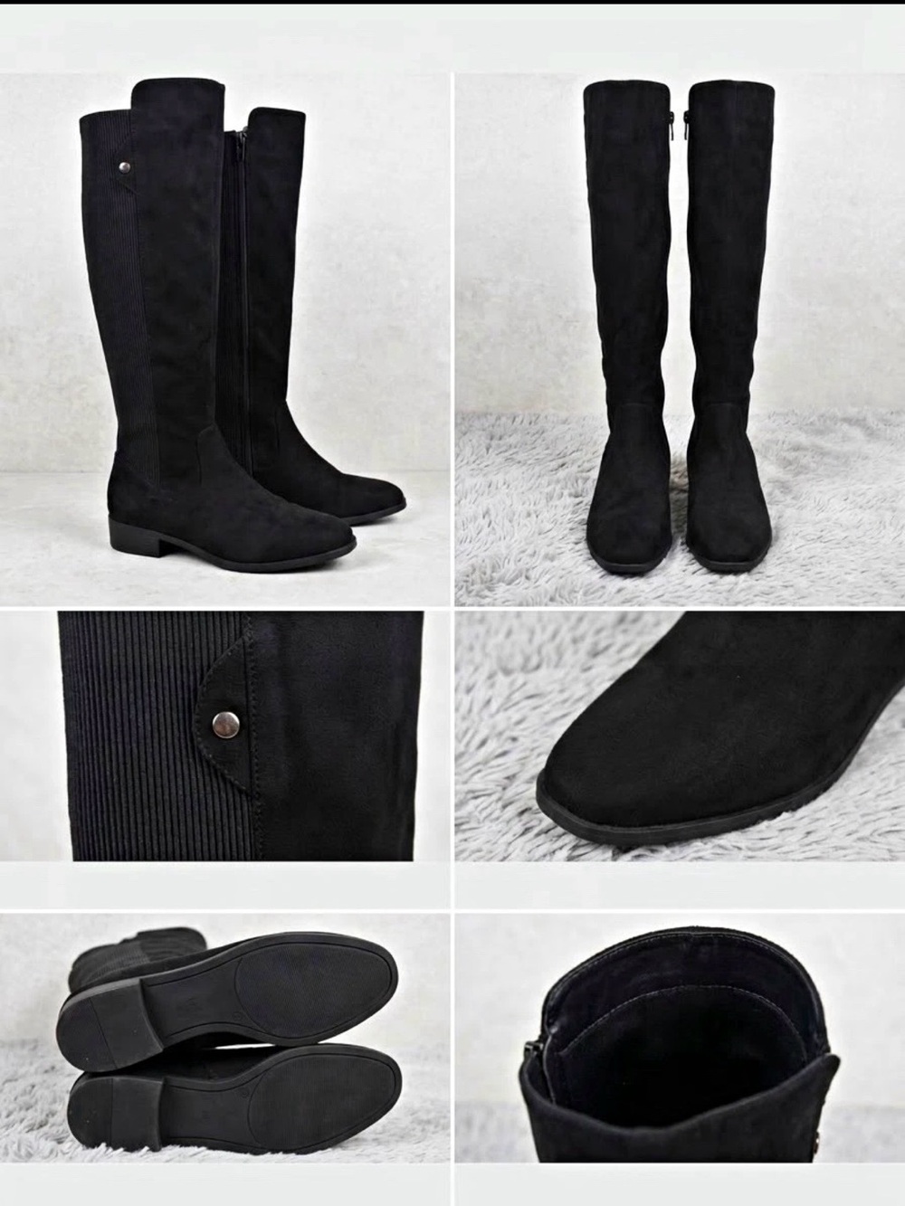 Anne Klein Black Over-the-Knee Riding Boots